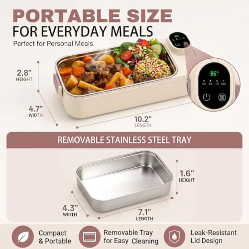Rechargeable Timer-Controlled Heated Lunchbox