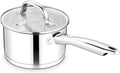 TeamFar 2 qt Saucepan with Lid, Stainless Steel Small Sauce Milk Pan with by TeamFar