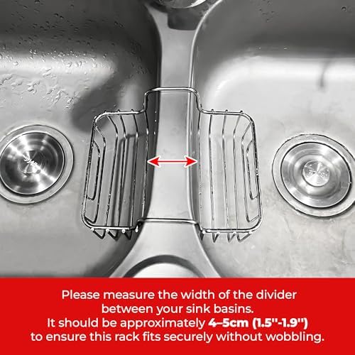 BuleVina Stainless Steel Sponge Holder for Kitchen Sink - Never Rust