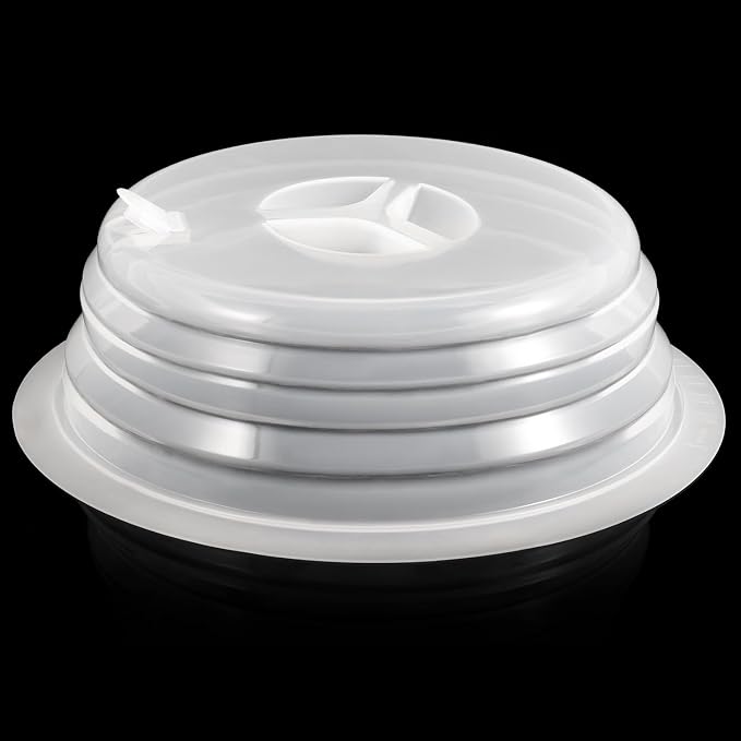 Kichwit Silicone Microwave Plate Cover Collapsible, Dishwasher Safe and BPA Free - Image 5