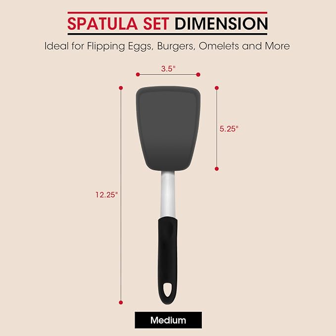 Unicook Flexible Silicone Spatula, 600°F Heat Resistant Silicone Turner - Image 7