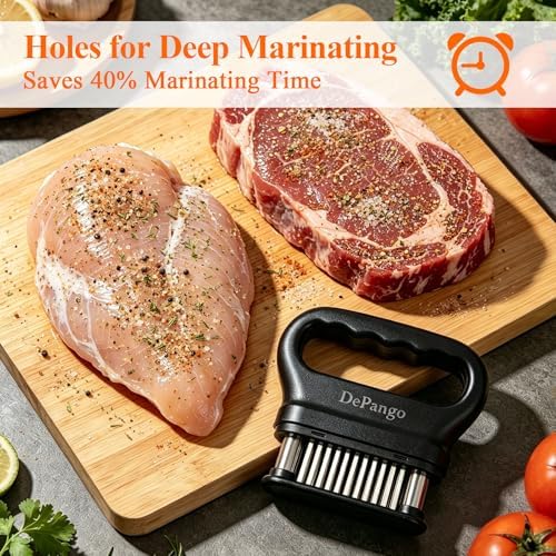 Meat Tenderizer with 48 Stainless Steel Blades