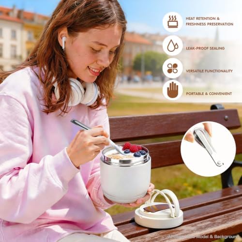 40OZ Insulated Food Jar with 2 Compartments, Alltight Lunch Containers
