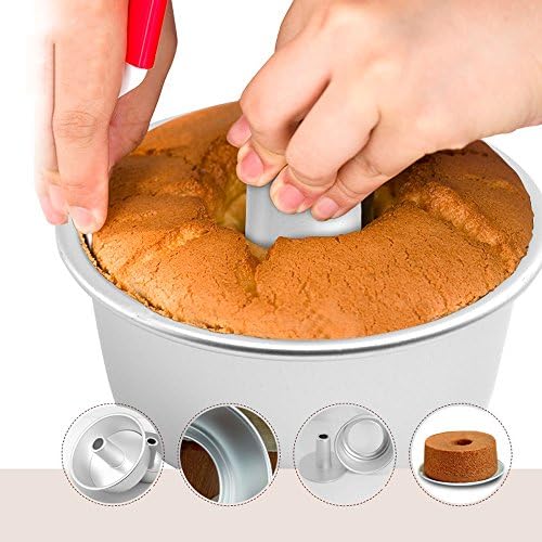 6 Inch Angel Food Cake Pan with Removable Bottom, Aluminum Round Tube
