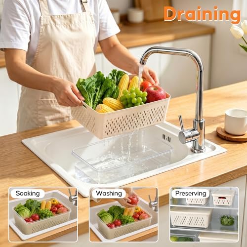 4 Pack Fruit Storage Containers for Fridge