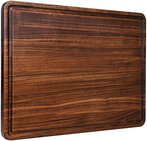 AZRHOM Walnut Wood Cutting Board, 20x15 in