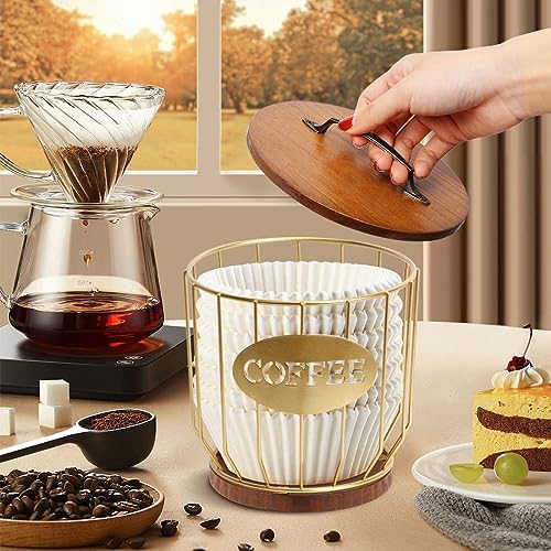 Y-Step Large Capacity Coffee Filter Holder with Lid for Counter &