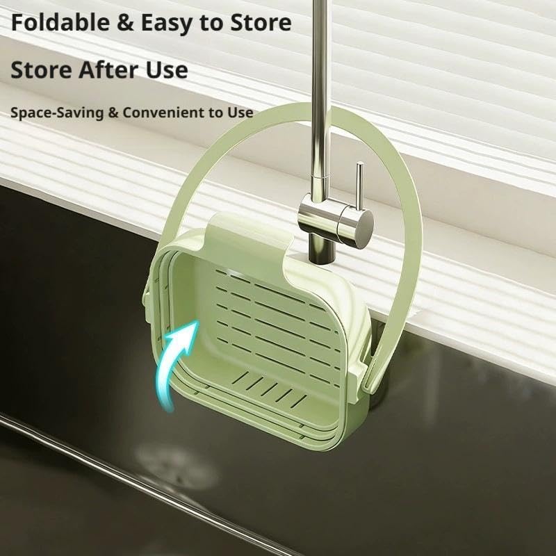 Foldable Hanging Sink Drain Basket,2026 Stretchable Kitchen Colander