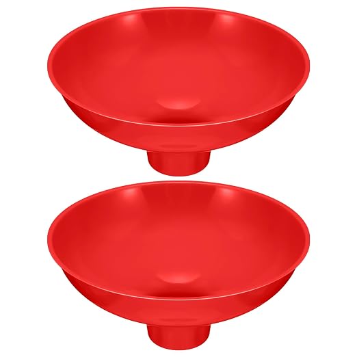 Vesici 2 Pack Extra Large Wide Mouth Funnel Red 2.5" x 10" Multi Purpose by Vesici
