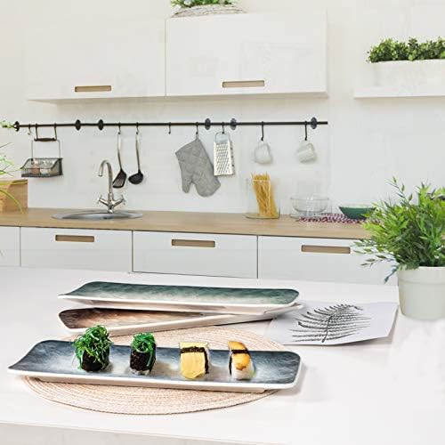 Eglaf 11.5'' Ceramic Platters, Rectangular Sushi Plates, Set of 3