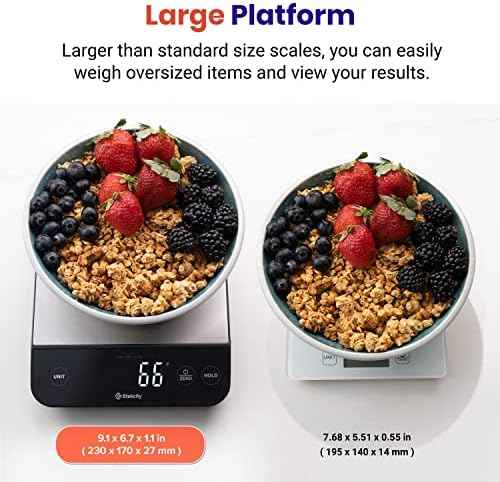 Etekcity 22lb Food Kitchen Scale, USB Rechargeable, IPX6 Waterproof