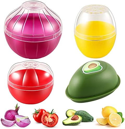 Vegetable and Fruit Storage Containers, 4 Pcs, BPA Free