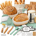 Sourdough Starter Kit, Round & Oval Banneton Baskets, Starter Jar