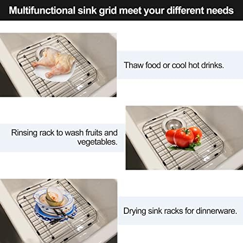 ARLBA 2 Pack Stainless Steel Sink Protectors, 13.2" x 11.5"