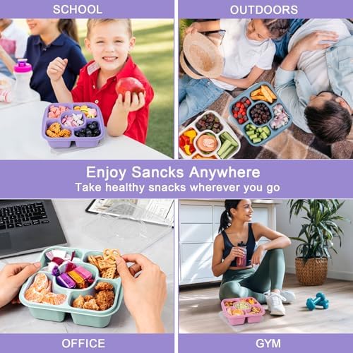 Caperci 5-Pack Lunchable Container Set for Kids & Adults