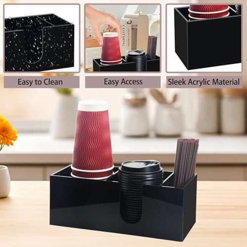 Coffee Cup Holder for Countertop, Acrylic Coffee Station Organizer