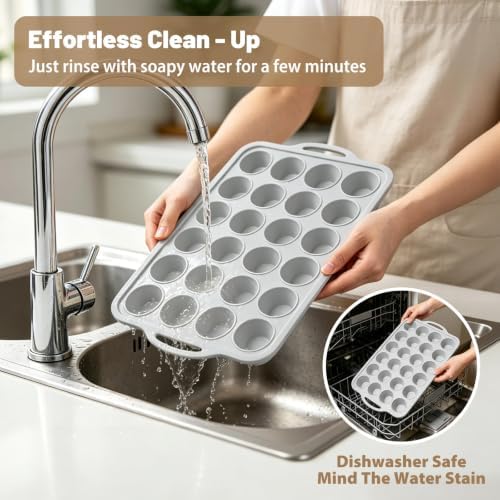 Silicone Muffin Pan Set for Baking: 6 12 24 Cupcake Tin for Various
