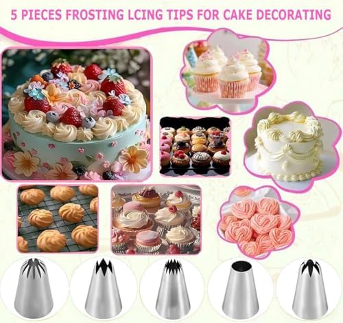 Extra Large Piping Tips, Seamless Stainless Steel Icing Piping Nozzle