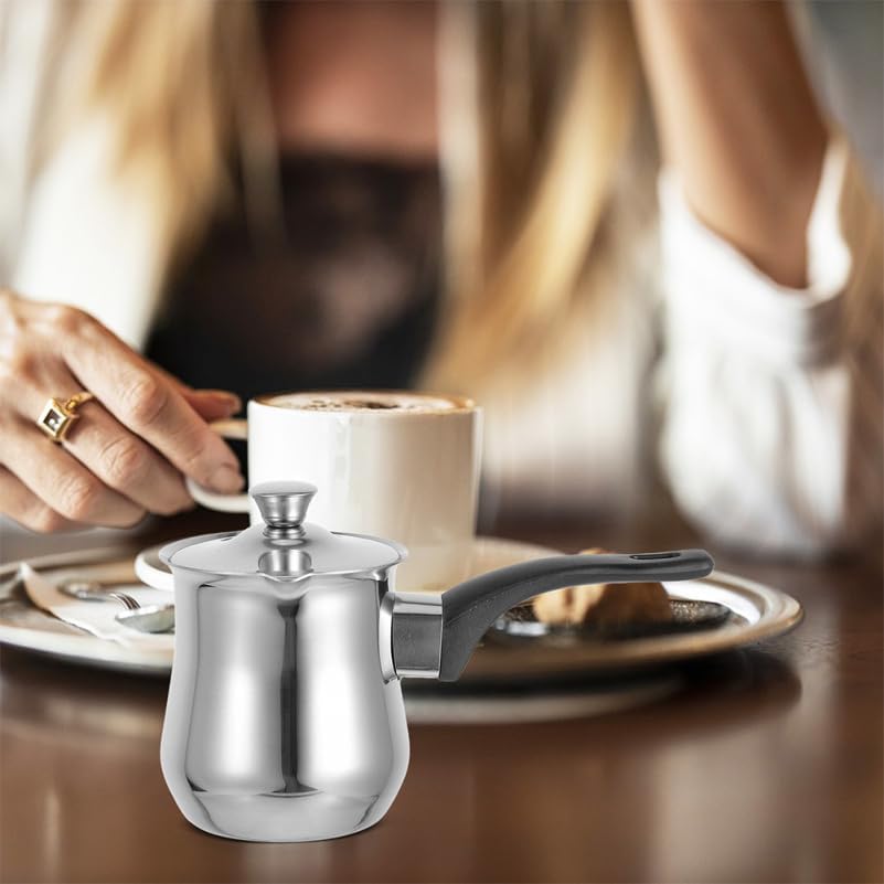 Turkish Coffee Pot Stainless Steel Small Milk Frothing Pitcher with