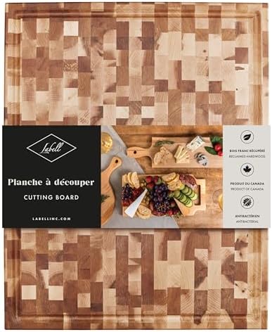 Labell Canadian Maple Cutting Board, 16 x 20 x 1.5 Inches
