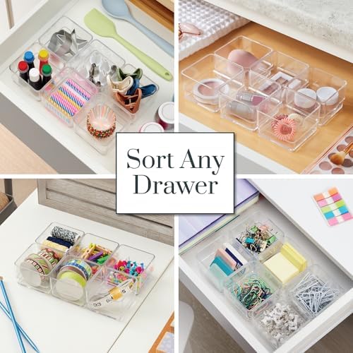 STORi SimpleSort 3-Piece Stackable Clear Drawer Organizer Set | 9" x
