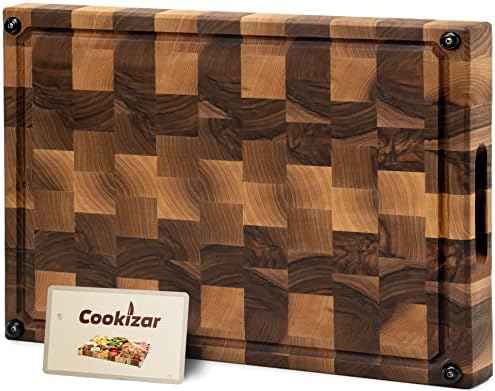 Walnut End Grain Cutting Board with Juice Groove