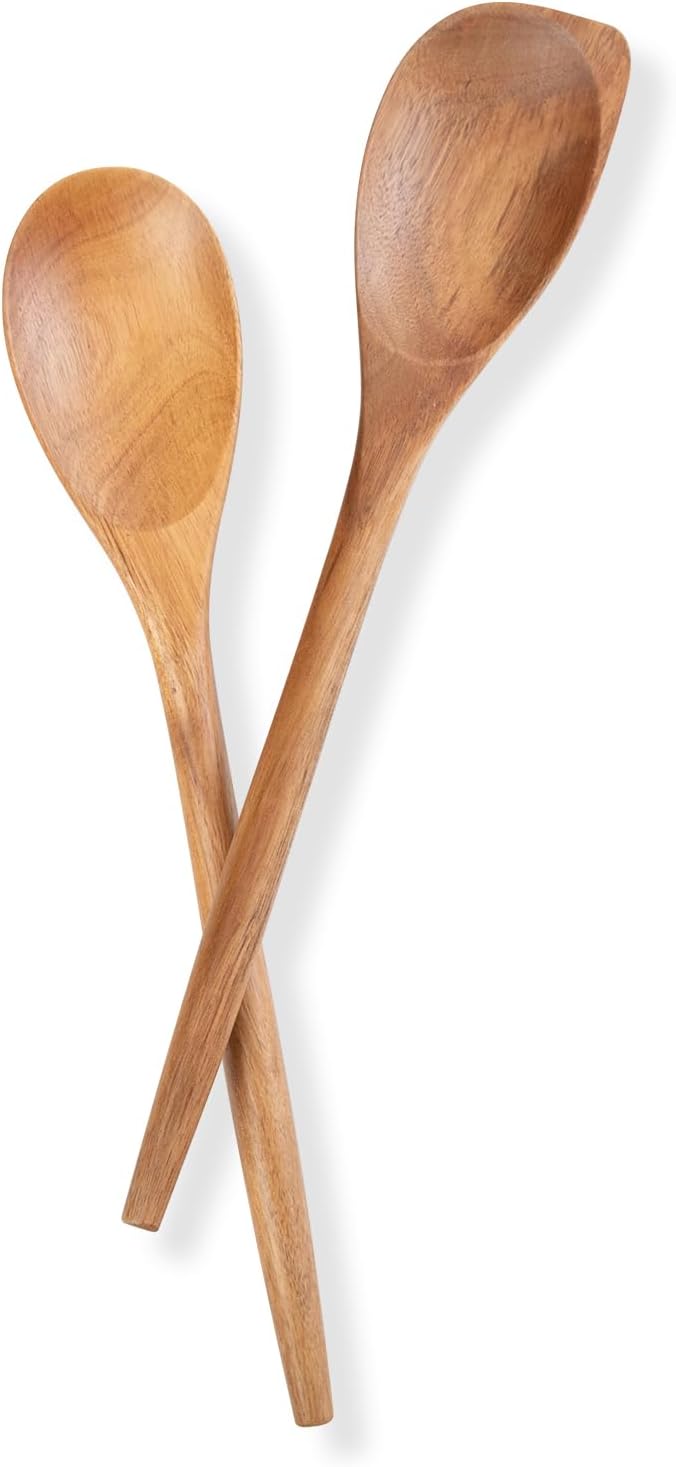 GinSent 2PCS Wooden Spoons for Cooking14 Inch Cooking Wooden Spoons Comfort by GinSent