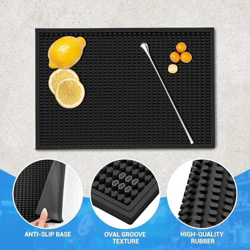 ZJWZLG Bar Mat - Premium 18"X12" Rubber Bar Mats for Countertop