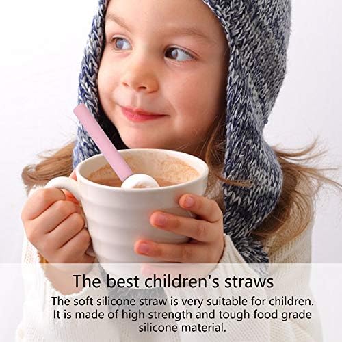 Sunseeke Silicone Straws Reusable - Odorless, 12 Standard Drinking
