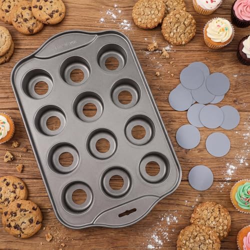 3-Pack Mini Cheesecake Pans Removable Bottom, 12-Cavity Mini Muffin