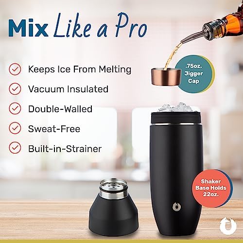 SNOWFOX Premium Vacuum Insulated Stainless Steel Cocktail Shaker, Home