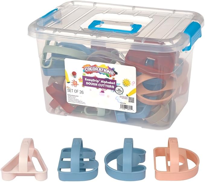 Colorations EasyGrip Alphabet Dough Cutters by Colorations