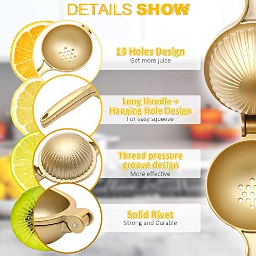 Gold Zinc Alloy Manual Citrus Juicer
