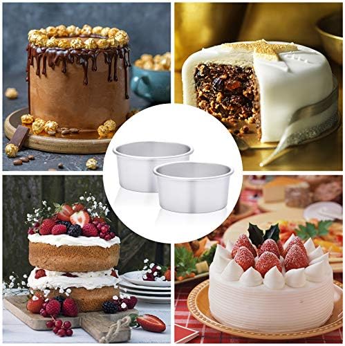 4 Inch Aluminum Round Cake Pans, 8 Pieces