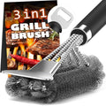 Grill Brush and Scraper-18 Adjustable Handle Safe BBQ Grill Brush for