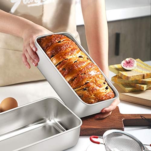 E-far Loaf Pan for Baking Bread, 9 x 5 Inch Stainless Steel Bread Pan