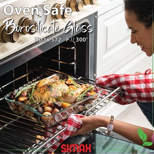 Simax Exclusive 2.6-Quart Clear Glass Roaster