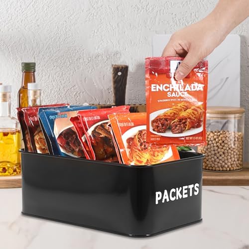 BSTKEY Seasoning Packet Organizer, Food Storage Organizer with Divided
