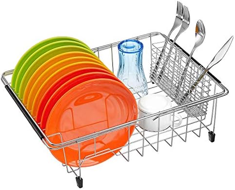 SANNO Stainless Steel Cutlery Utensil Holder Silverware Organizer Rack