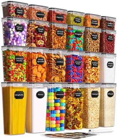 KEMETHY 24 PCS Airtight Food Storage Containers, BPA-free