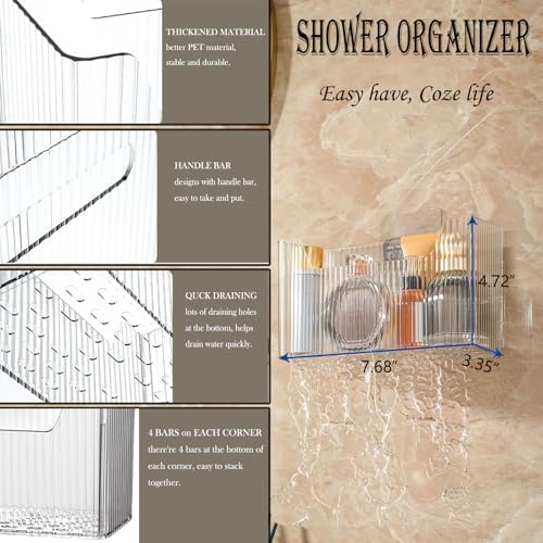 Lae Nuvole Adhesive Cabinet Door Organizer, 2 Pack, Clear