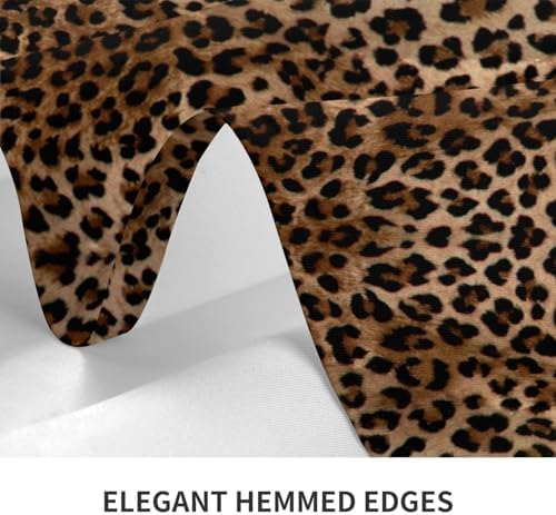 Leopard Rectangle Tablecloths 60x84 Inches Brown Cheetah Leopard Print