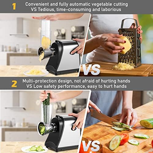 Electric Cheese Grater with 5 Blades, 250W