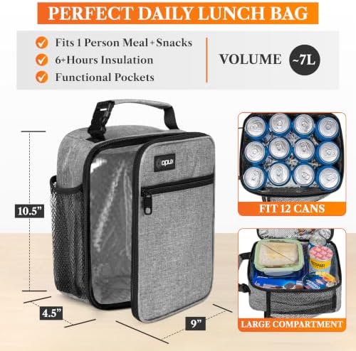 opux Insulated Lunch Box Kids & Adults, Leakproof Soft Cooler Bag