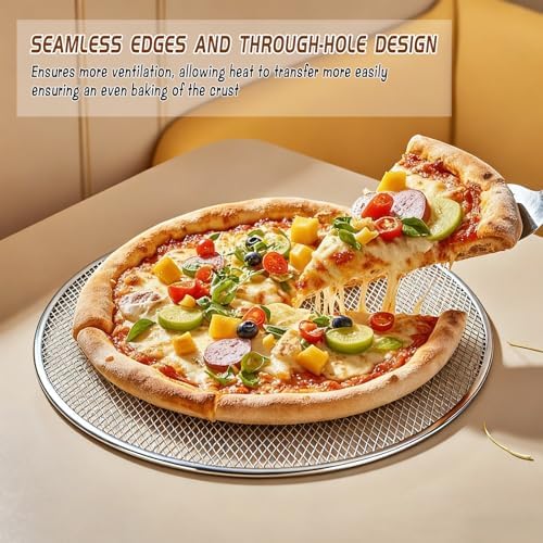 3 Pcs Pizza Screen, 16 Inch Pizza Pan for Oven, Nonstick Pizza Tray