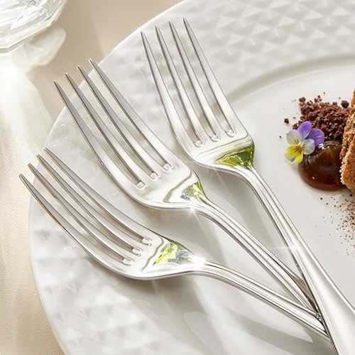 4-Piece 8-Inch Teardrop Dinner Forks Set, 18/10 Stainless Steel Table