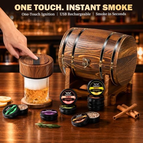 INSISART Electric Whiskey Smoker Kit, Old Fashioned Smoker Kit with