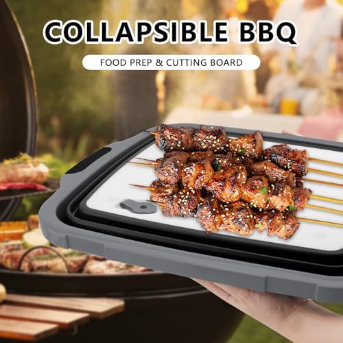 XL Collapsible BBQ Prep Tub with Lid (4.22 Gal / 16L) – Foldable