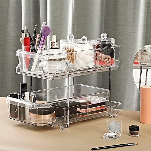 OnDisplay 2-Tier Deluxe Tiered Acrylic Cosmetic/Bath/Pantry/Fridge