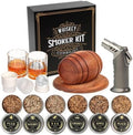 Whiskey Smoker Kit with Torch - 6 Flavors Wood Chips, 2 Glasses, 2 Ice